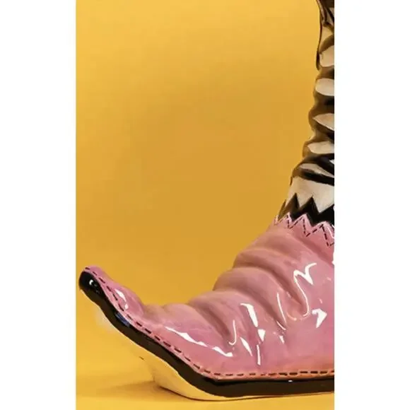 Blue Sky Clayworks Pink High Heels Halloween DecorWitch Boot Teapot Collectible - Picture 7 of 8